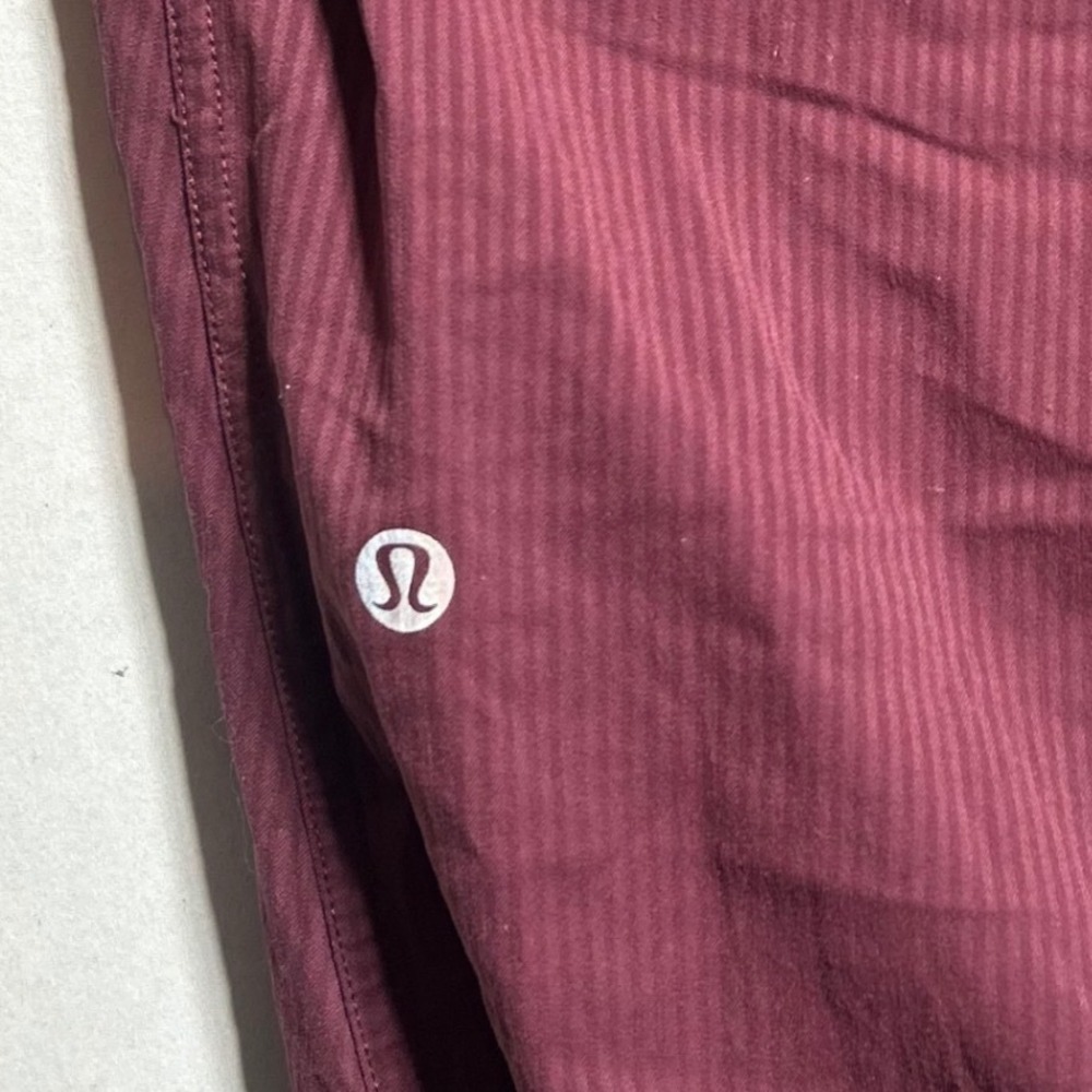 Lululemon Dance Studio‎ Jogger Burgundy Maroon Ribbed Pants Size 10 LW5BPJS - Picture 2 of 6